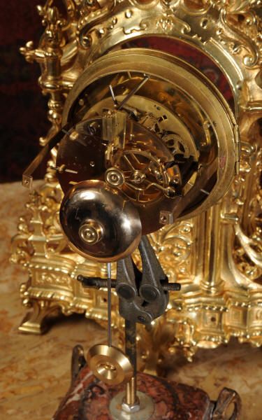 fig 4. Antique French Gilt Brass Clock
~ French - Circa 1870 ~