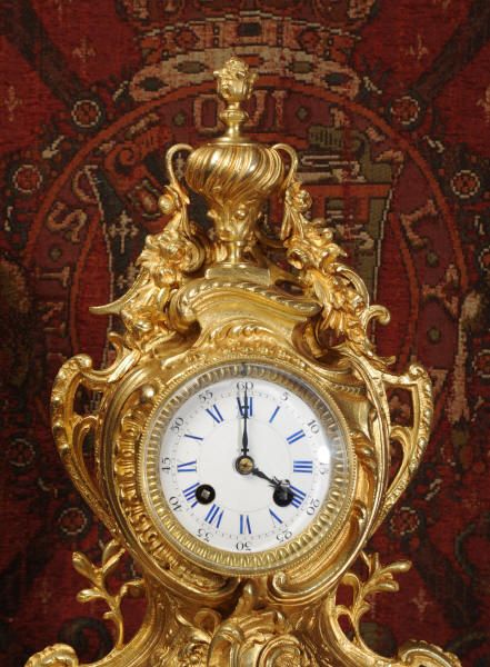 fig 3. Antique French Rococo Boudoir Clock
by A. D. Mougin