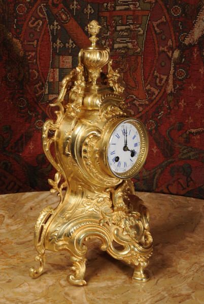 fig 2. Antique French Rococo Boudoir Clock
by A. D. Mougin