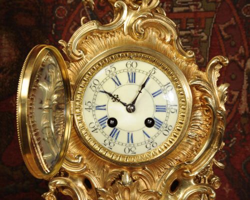 fig 3. Large Antique Rococo Clock
~ French - Circa 1880 ~