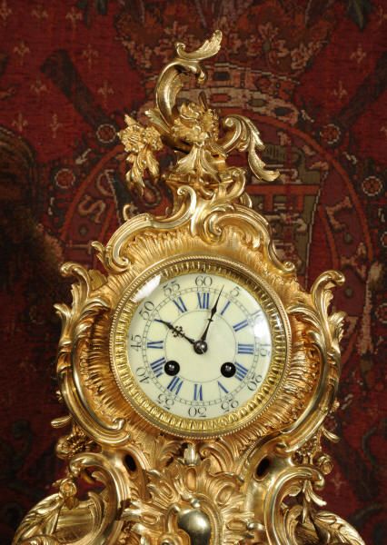 fig 2. Large Antique Rococo Clock
~ French - Circa 1880 ~