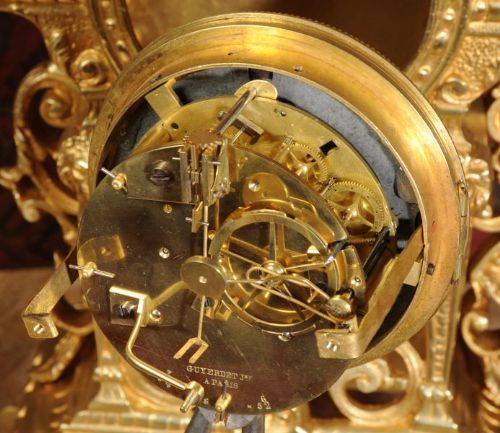 fig 4. Early Antique French Brass Clock
~ French - Circa 1860 ~