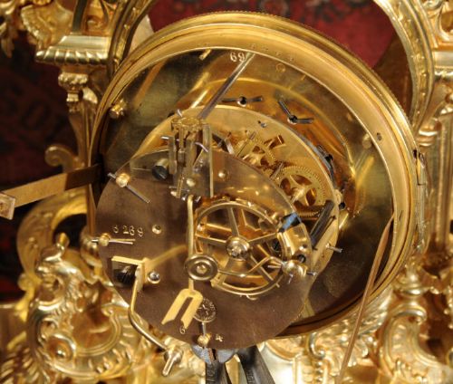 fig 4. Antique Clock Set ~ by A. D. Mougin
~ French - Circa 1890 ~