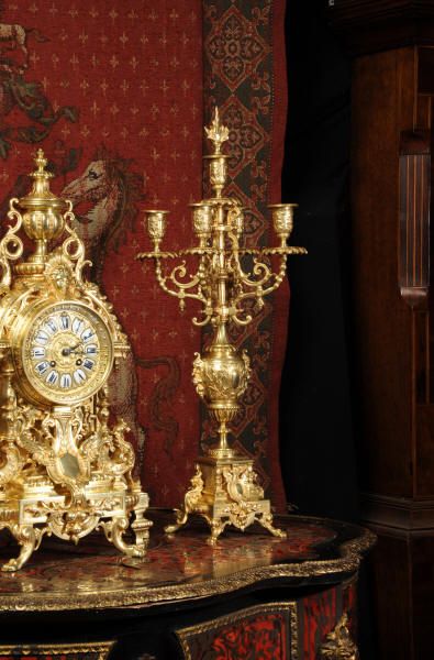 fig 2. Antique Clock Set ~ by A. D. Mougin
~ French - Circa 1890 ~