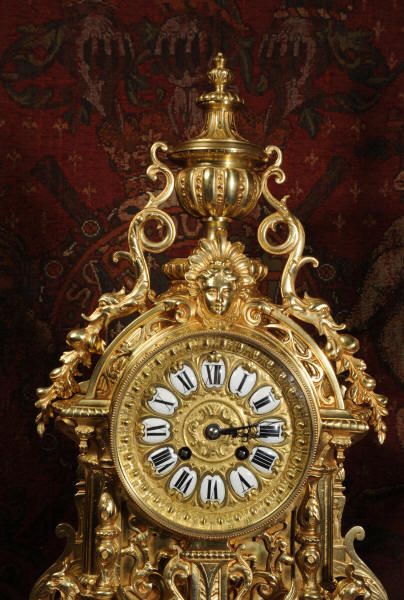 fig 3. Antique Clock Set ~ by A. D. Mougin
~ French - Circa 1890 ~