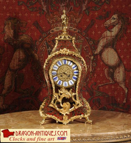 Fine Antique French Boulle Bracket Clock by Japy Freres