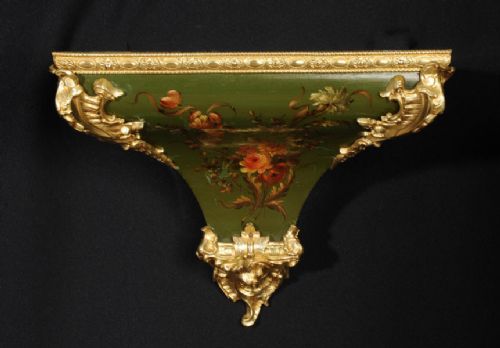 fig 3. Superb Rococo Green Lacquer and Ormolu Bracket Clock