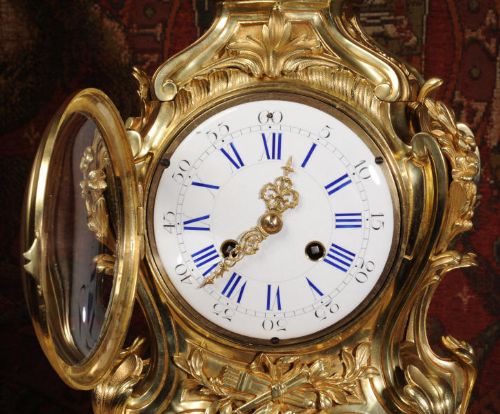 fig 3. Large and Superb Antique Rococo Clock
by Samuel Marti