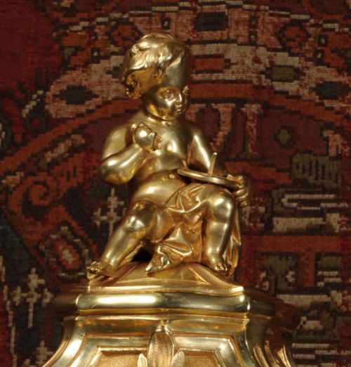 fig 2. Large and Superb Antique Rococo Clock
by Samuel Marti