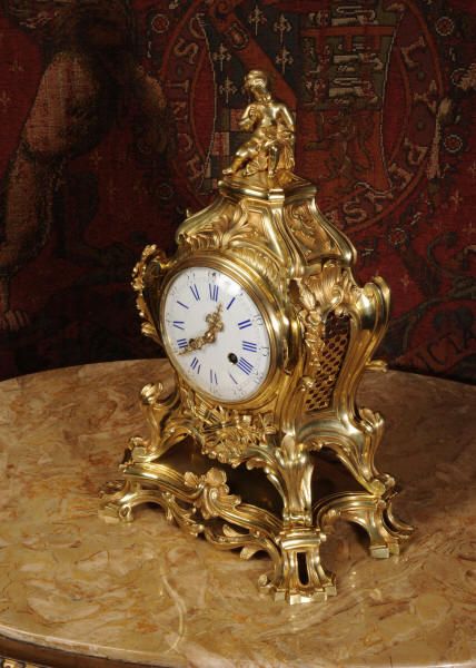 fig 1. Large and Superb Antique Rococo Clock
by Samuel Marti