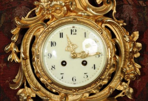 fig 4. Antique French Rococo Cartel Wall Clock
by Japy Freres