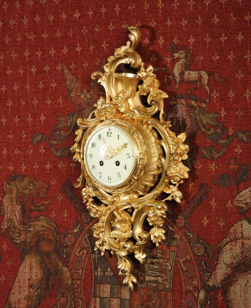 fig 1. Antique French Rococo Cartel Wall Clock
by Japy Freres