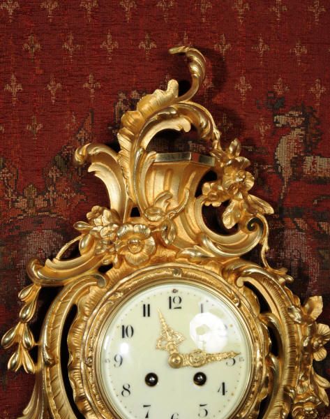 fig 3. Antique French Rococo Cartel Wall Clock
by Japy Freres