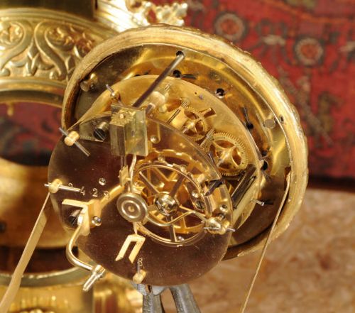fig 5. Antique French Gilt Brass Clock Set