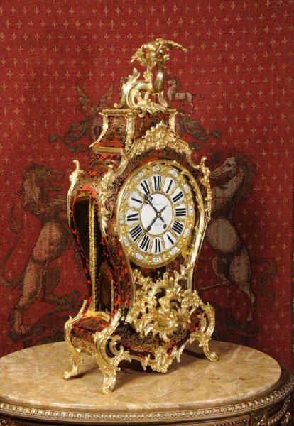 fig 1. Very Large Rococo Boulle & Ormolu Bracket Clock