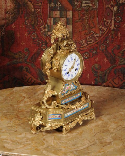 fig 1. Early Sevres Porcelain Mounted Boudoir Clock by Japy Freres