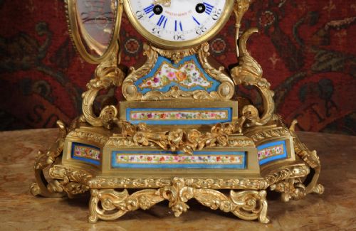 fig 2. Early Sevres Porcelain Mounted Boudoir Clock by Japy Freres