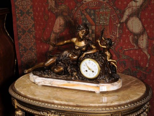 fig 2. Stunning Antique French Boudoir Clock
by Hippolyte François Moreau (1832-1927) and
Louis Auguste Moreau (1834-1917)