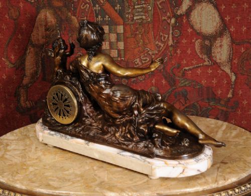 fig 5. Stunning Antique French Boudoir Clock
by Hippolyte François Moreau (1832-1927) and
Louis Auguste Moreau (1834-1917)
