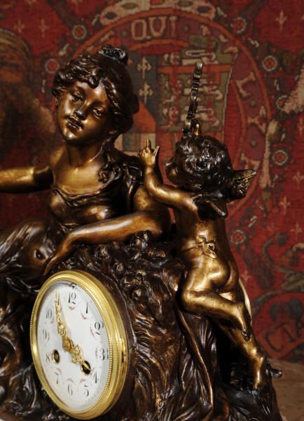fig 6. Stunning Antique French Boudoir Clock
by Hippolyte François Moreau (1832-1927) and
Louis Auguste Moreau (1834-1917)