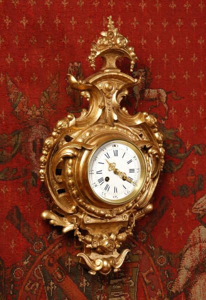 fig 1. Japy Freres Gilt Cartel Wall Clock