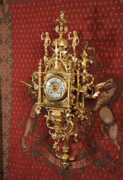 fig 1. Huge and Magnificent Gilt Brass Cartel Wall Clock ~ Dragons