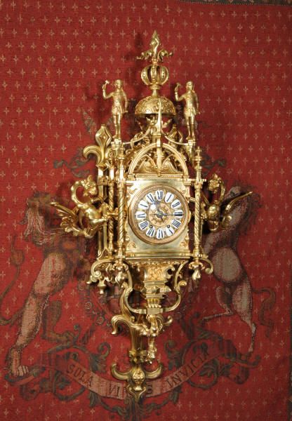 fig 4. Huge and Magnificent Gilt Brass Cartel Wall Clock ~ Dragons