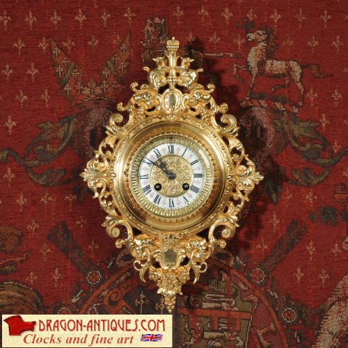Japy Freres Classical Cartel Wall Clock
~ French - Circa 1880 ~