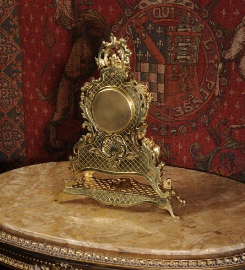 fig 4. Antique Clock ~ Stunning Rococo Boudoir Table Clock by Japy Freres