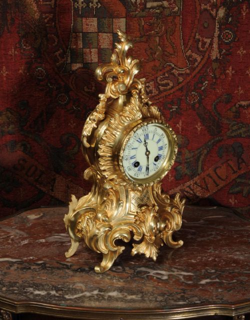 fig 2. Antique French Rococo Boudoir Clock
by A. D. Mougin