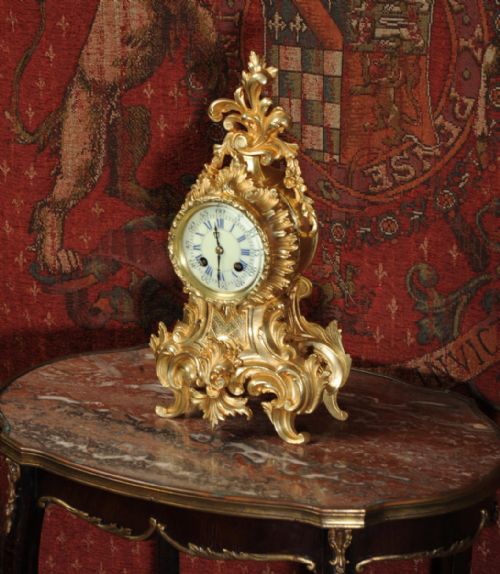 fig 3. Antique French Rococo Boudoir Clock
by A. D. Mougin