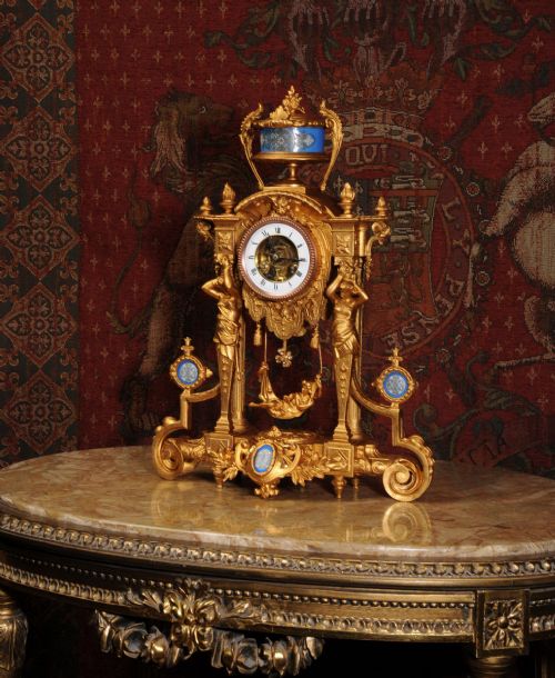 fig 1. Very Rare Maiden on a Swing Clock
by Eugène Farcot (1830 - 1896)