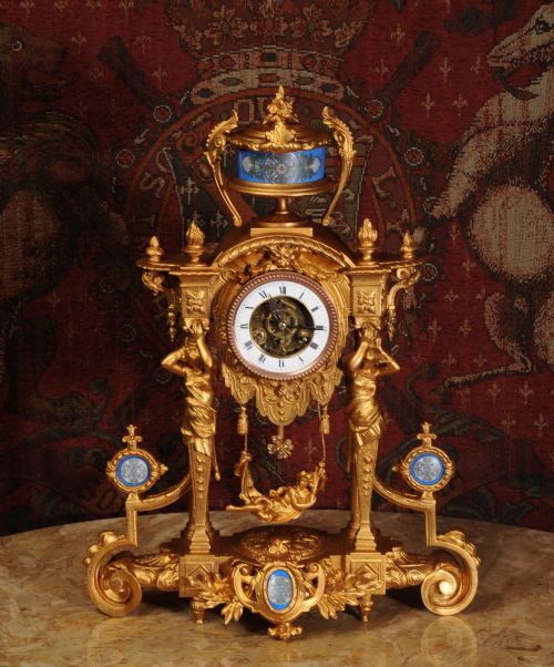 fig 2. Very Rare Maiden on a Swing Clock
by Eugène Farcot (1830 - 1896)