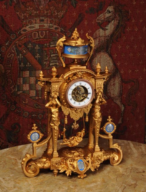fig 5. Very Rare Maiden on a Swing Clock
by Eugène Farcot (1830 - 1896)