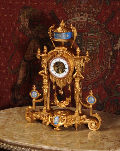 fig 6. Very Rare Maiden on a Swing Clock
by Eugène Farcot (1830 - 1896)
