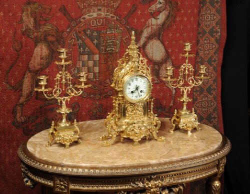 fig 2. Antique Louis XVI Clock Set
by A. D. Mougin