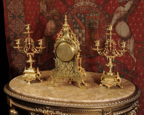 fig 4. Antique Louis XVI Clock Set
by A. D. Mougin