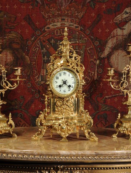 fig 5. Antique Louis XVI Clock Set
by A. D. Mougin