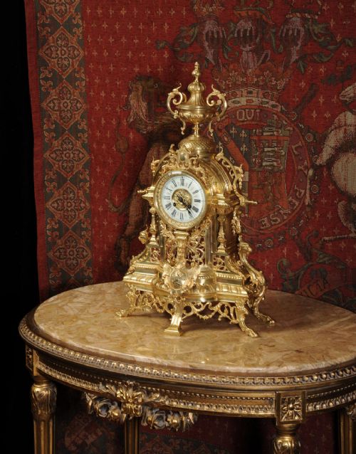 fig 1. Large Antique French Bronze Clock by Samuel Marti