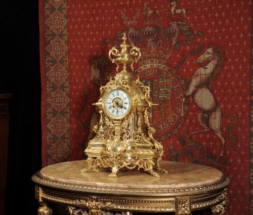 fig 3. Large Antique French Bronze Clock by Samuel Marti