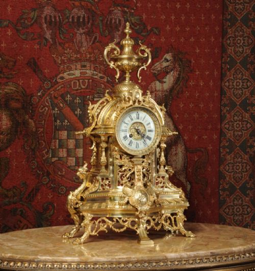 fig 4. Large Antique French Bronze Clock by Samuel Marti
