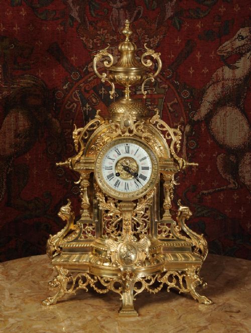 fig 5. Large Antique French Bronze Clock by Samuel Marti