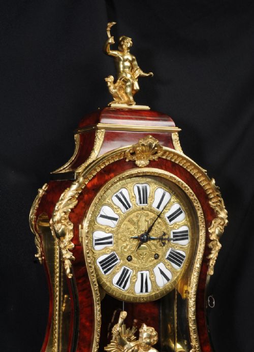 fig 1. Fine Rococo Ormolu and Red Veneer Bracket Clock
With Original Bracket