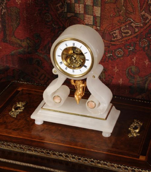 fig 2.
Rare Eugéne Farcot Cherub On A Swing Boudoir Clock