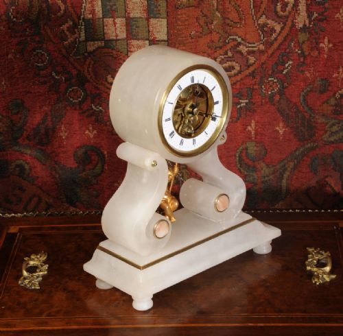 fig 4.
Rare Eugéne Farcot Cherub On A Swing Boudoir Clock