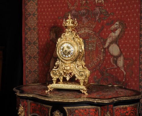 fig 1. Large Gilt Bronze Table Clock