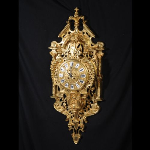 fig 1.
Huge Antique French Bronze Cartel Wall Clock