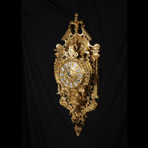 fig 2.
Huge Antique French Bronze Cartel Wall Clock