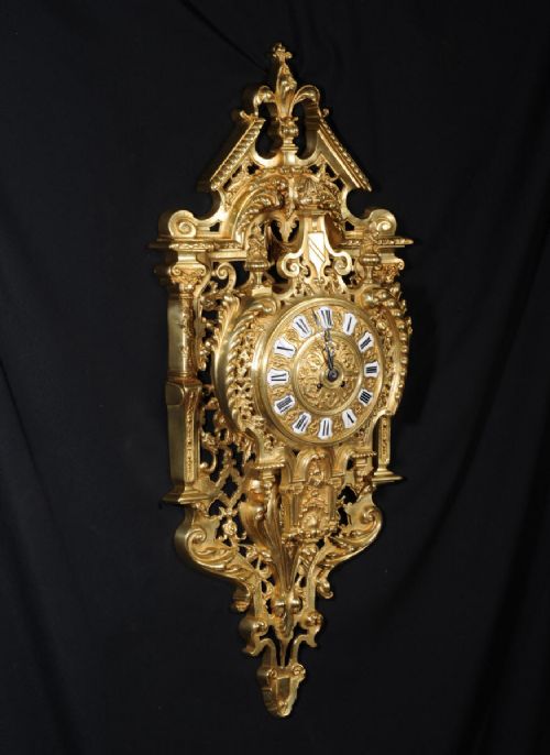 fig 3.
Huge Antique French Bronze Cartel Wall Clock