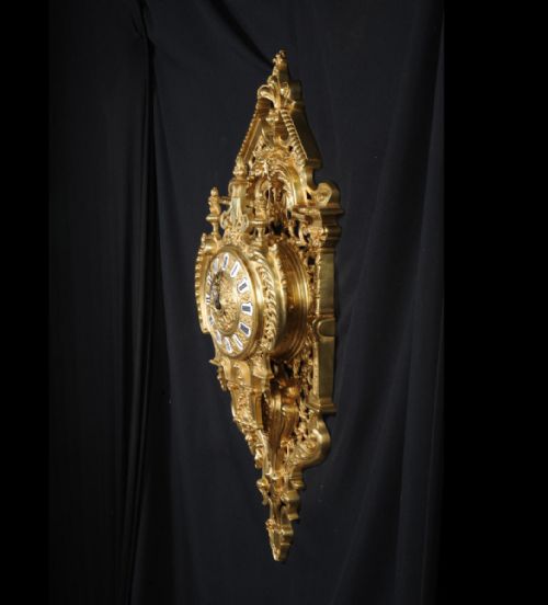 fig 4.
Huge Antique French Bronze Cartel Wall Clock